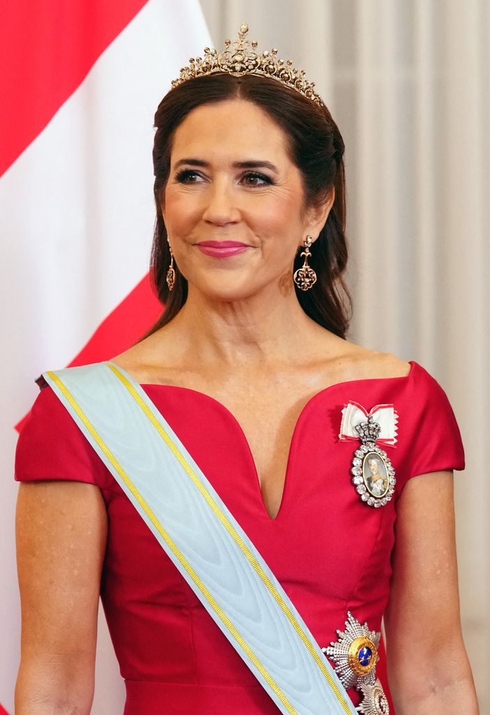 Mary de Dinamarca con su tiara personal.
