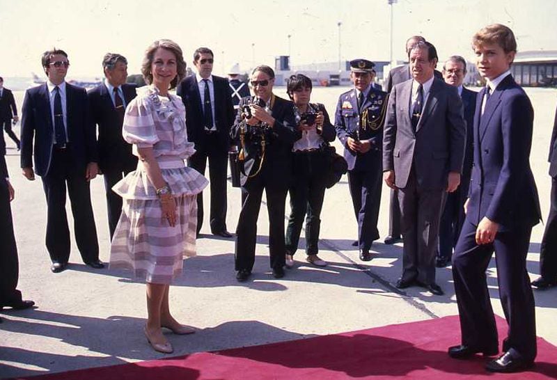 El rey Felipe VI en su primer viaje oficial con 15 añs