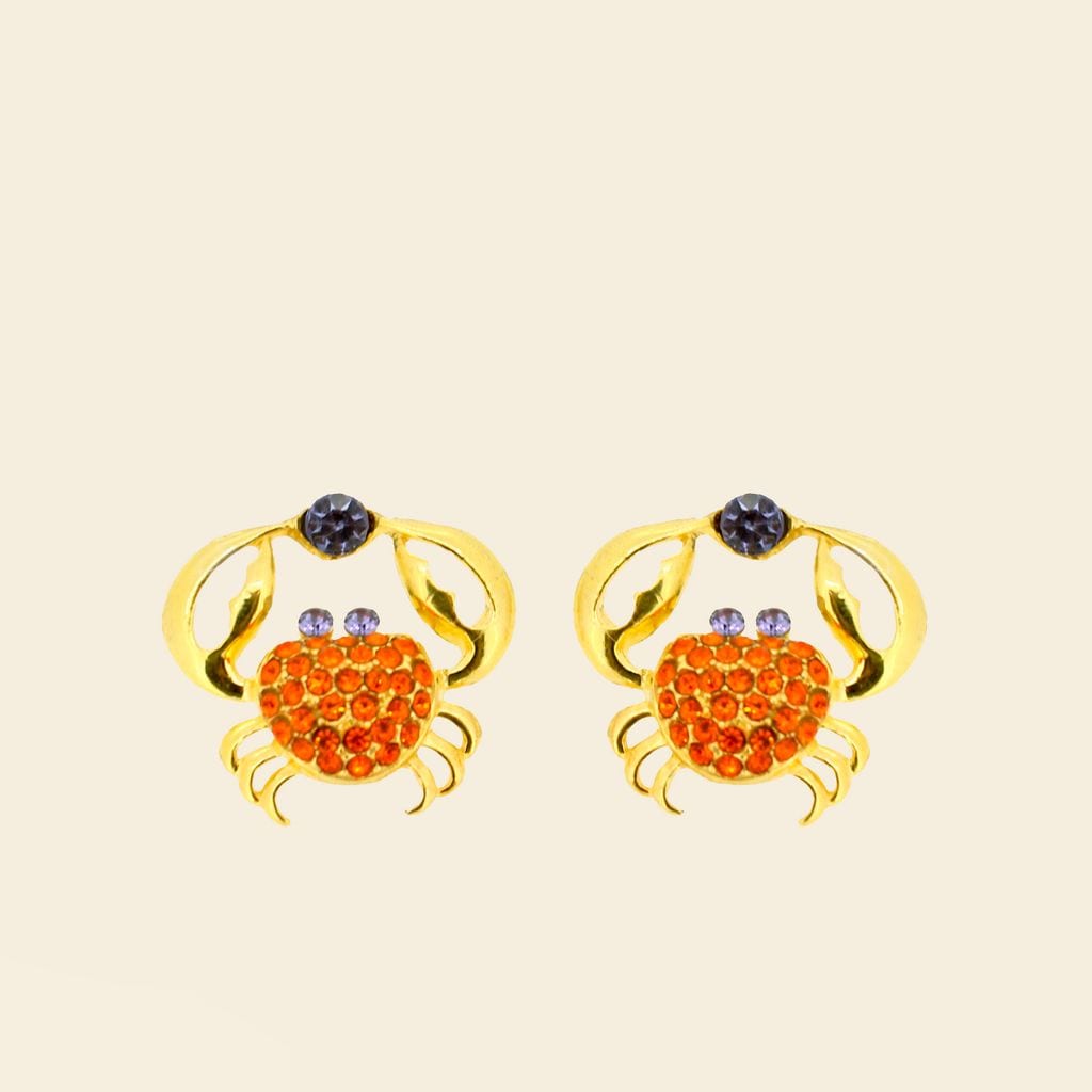 Pendientes invitada boda cangrejo