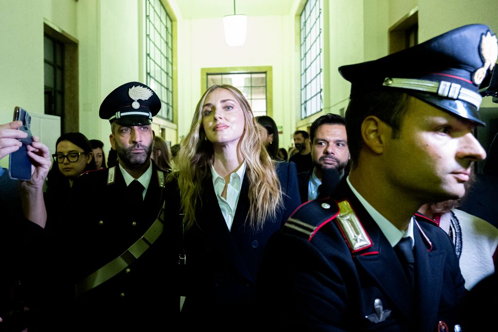 Chiara Ferragni a su llegada al juicio