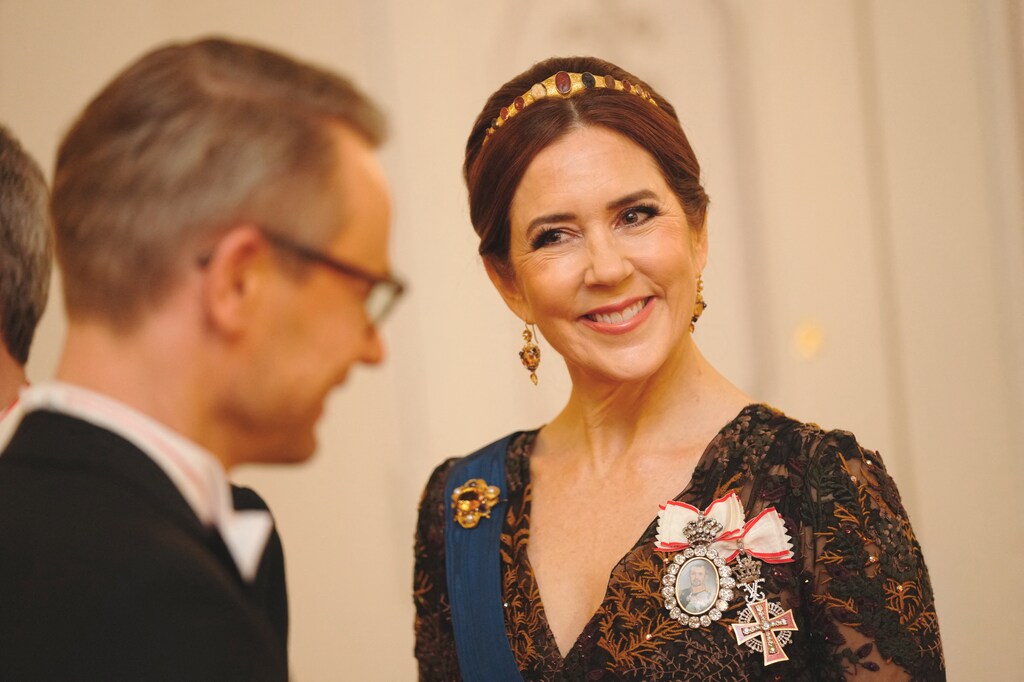 Mary de Dinamarca en la cena de gala en Helsinki