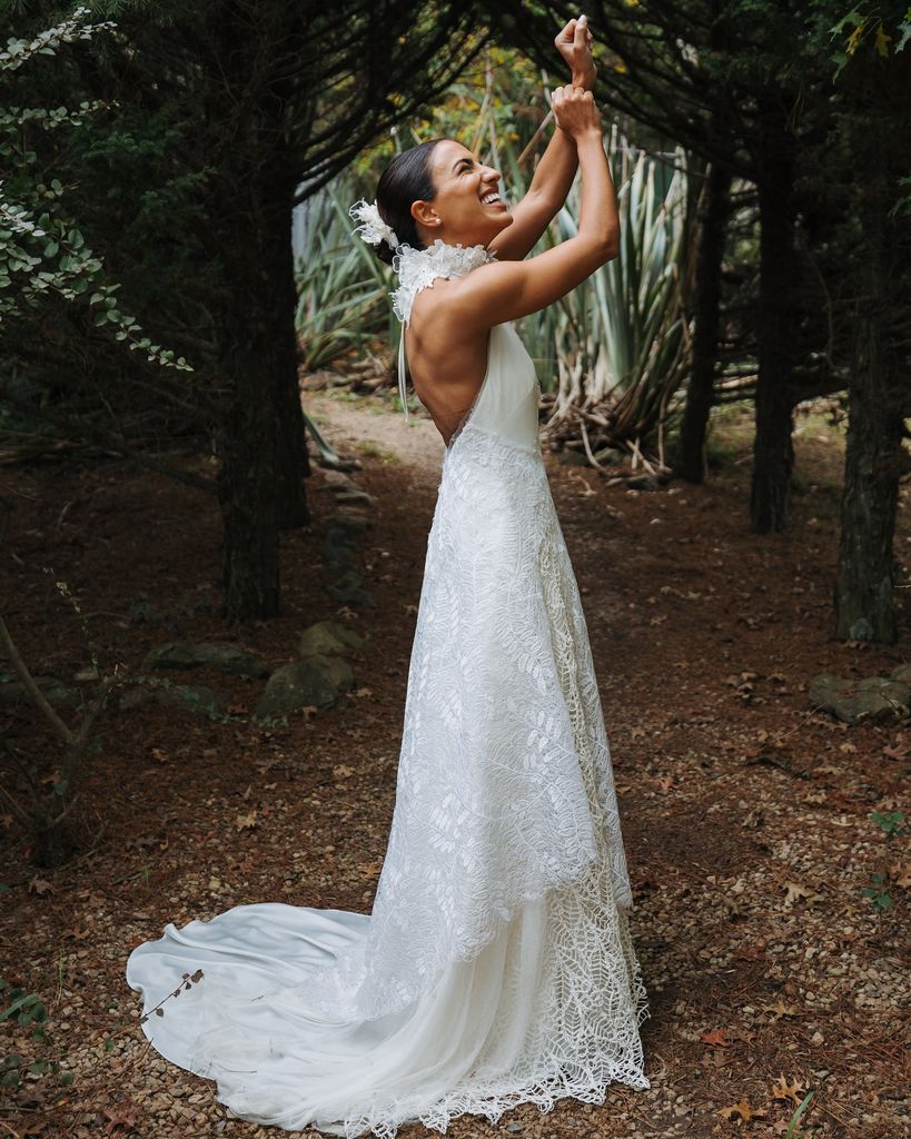 Novias con tocado bohemio