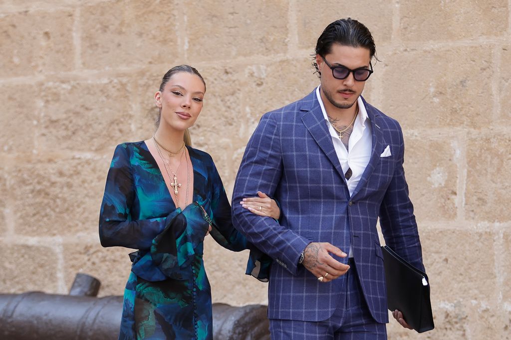 Alejandra Rubio y Carlo Costanzia en la boda de Paty Sánchez-Flores y Javier Millet en Jávea este sábado 