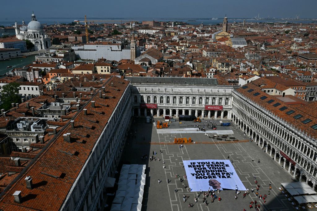 Protestas contra la boda de Jeff Bezos y Lauren Sánchez en Venecia    