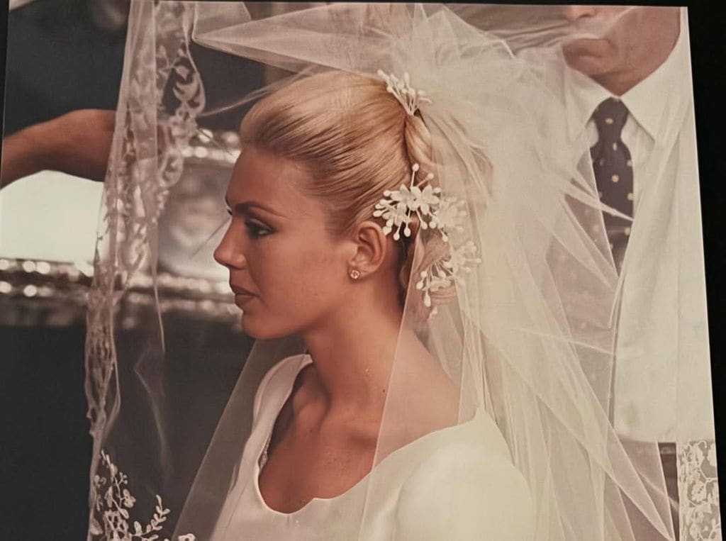 Ingrid Asensio en su boda con Fernando Sanz