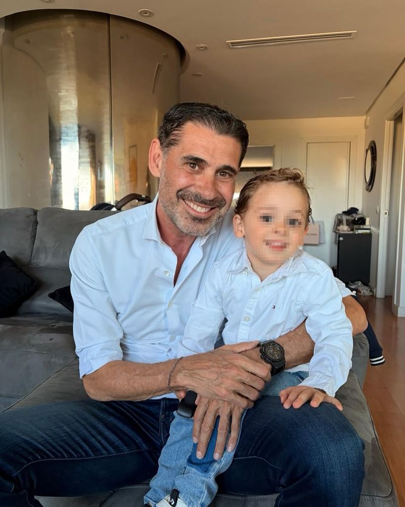 Hierro con su hijo, Nicolás Valentín, de 3 años