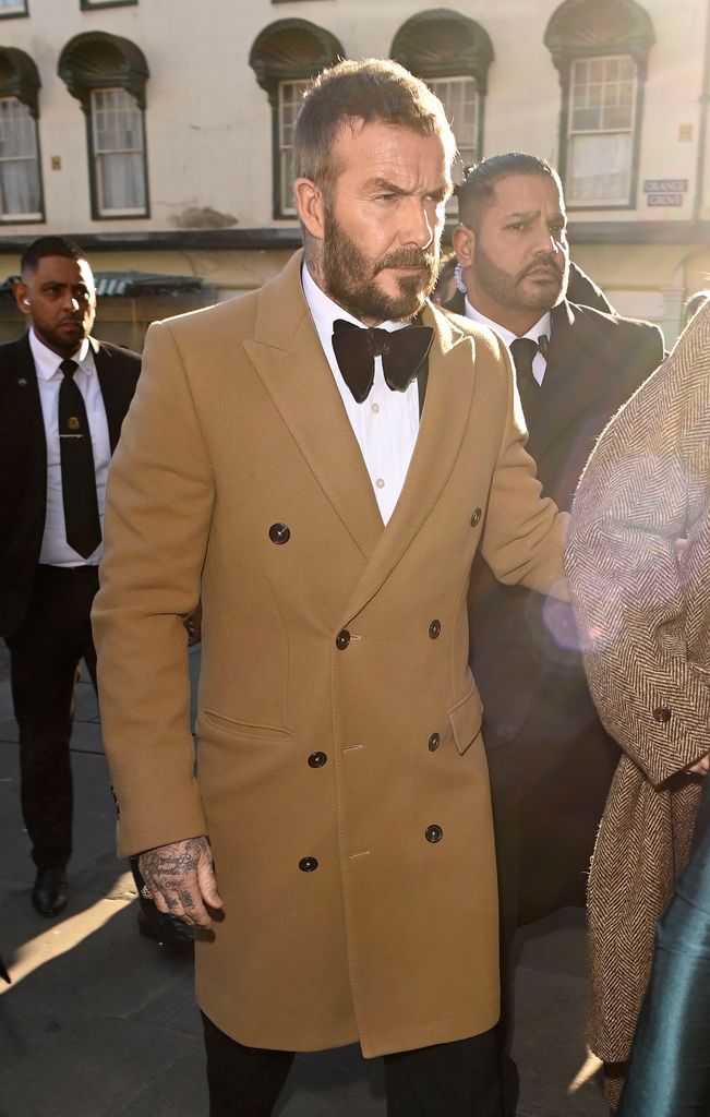 David Beckham en la boda de la hija de Gordon Ramsay.