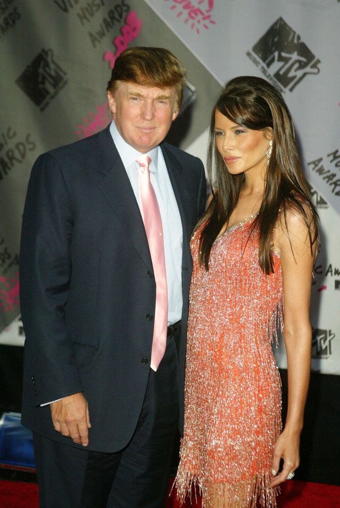Donald Trump and Melania Knauss at the MTV Video Music Awards. Held at the Radio City Music Hall, New York, 28/8/03
