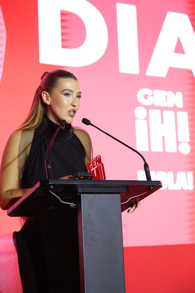 Alba Díaz, tras recibir su premio