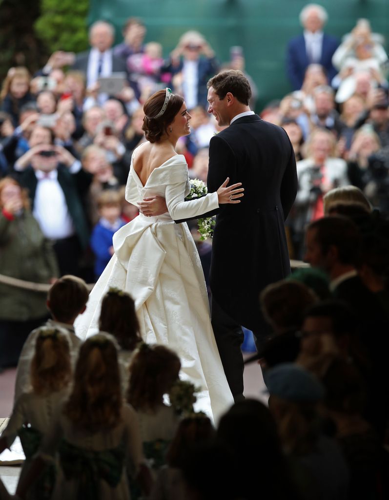 Eugenia de York se casa con Jack Brooksbank el 12 de octubre de 2018, en St George's Chapel, Windsor, Inglaterra