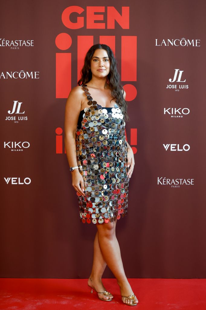 La modelo canaria Lorena Durán, en la alfombra roja de los Premios GEN ¡H!, celebrados en Las Ventas este martes 22 de septiembre, en Madrid
