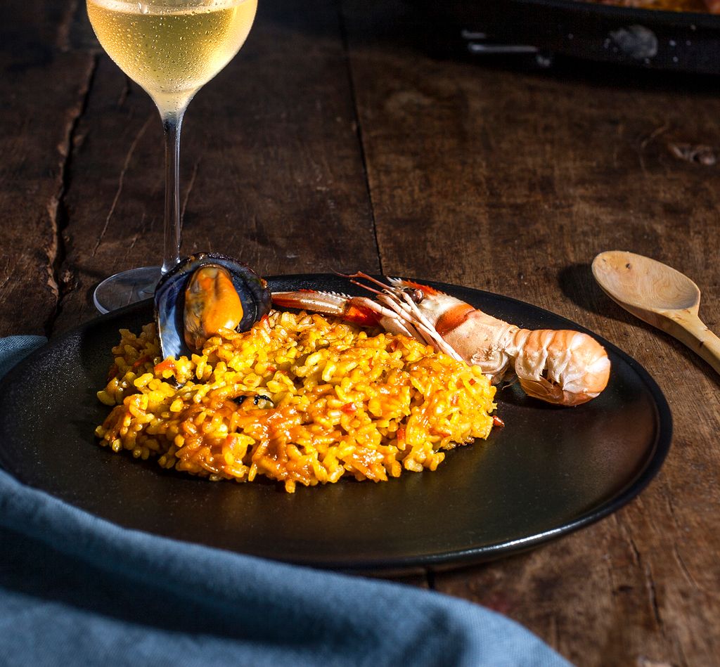 Vino Manzanilla con arroz