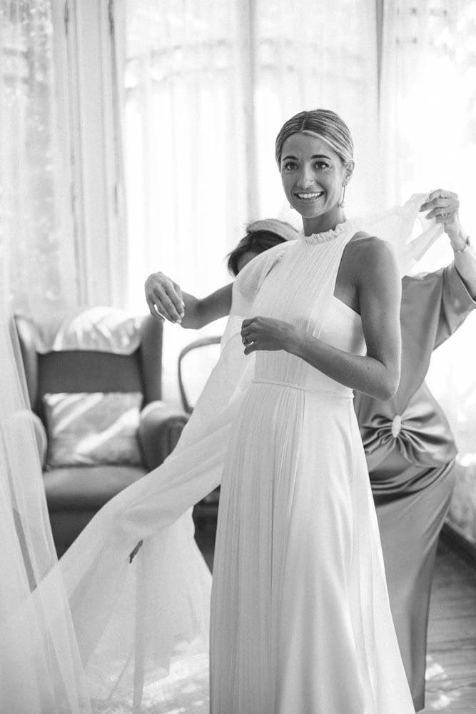 María con vestido de novia de Gorka Cintero