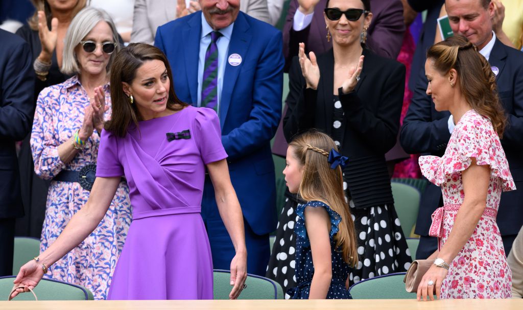 La princesa de Gales llega al torneo de Wimbledon en medio de una gran ovación junto a su hija, la princesa Charlotte, y su hermana, Pippa Middleton