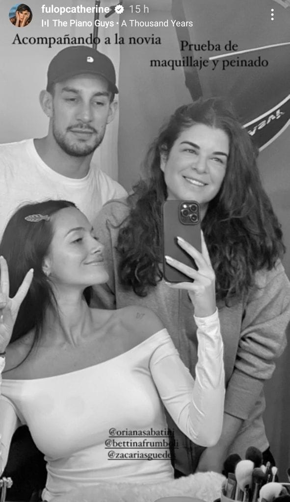 Catherine Fulop compartió un vistazo de la prueba de maquillaje y peinado de su hija Oriana Sabatini.