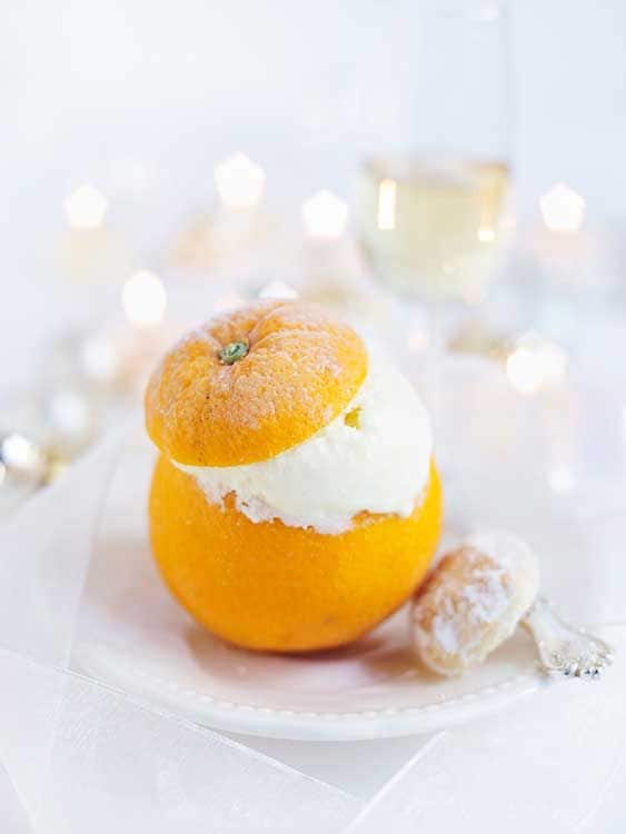 Naranja con helado