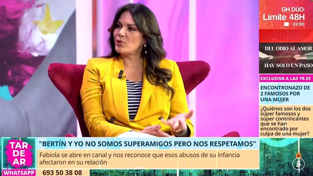 Fabiola Martínez habla en TardeAR sobre los abusos sufridos en su infancia y su actual relación con Bertín Osborne