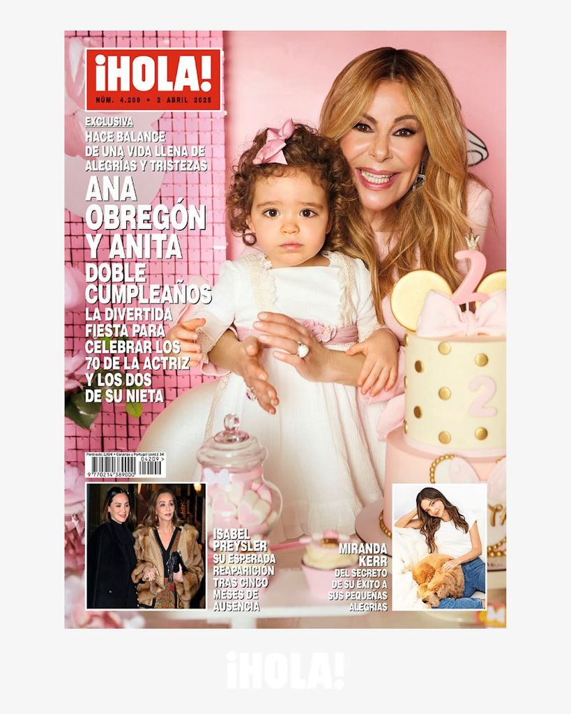 Ana Obregón posa con Anita para la revista ¡HOLA!