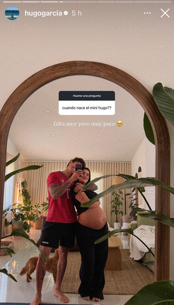 Hugo García contó que su primer hijo con Isabella Ladera está a punto de nacer. 