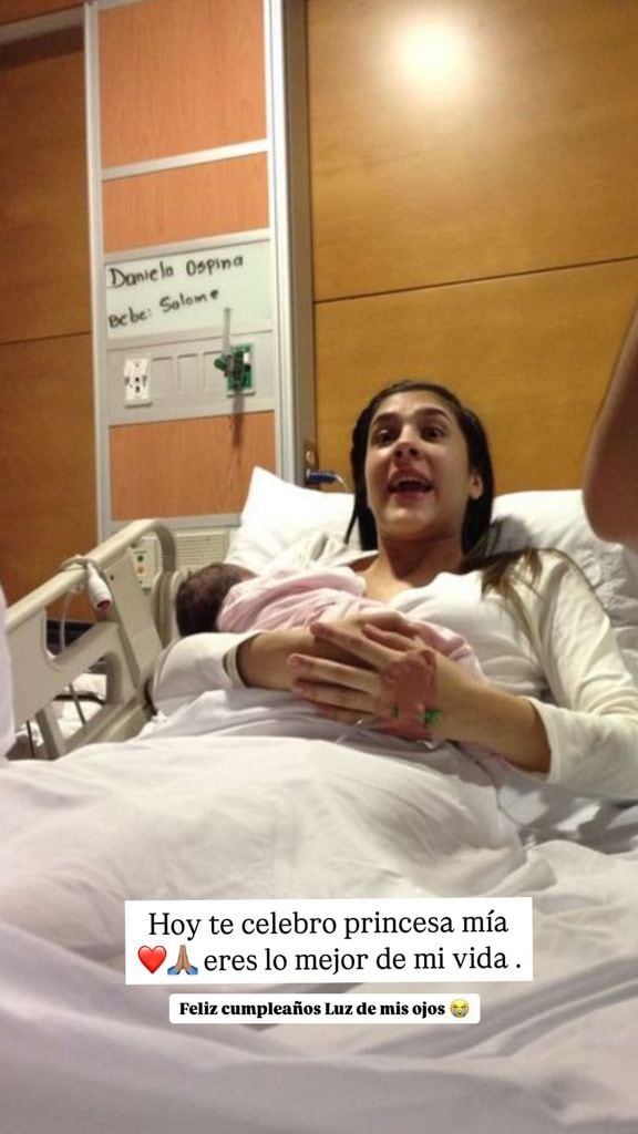 Daniela Ospina recordó el día en el que nació su hija Salomé 