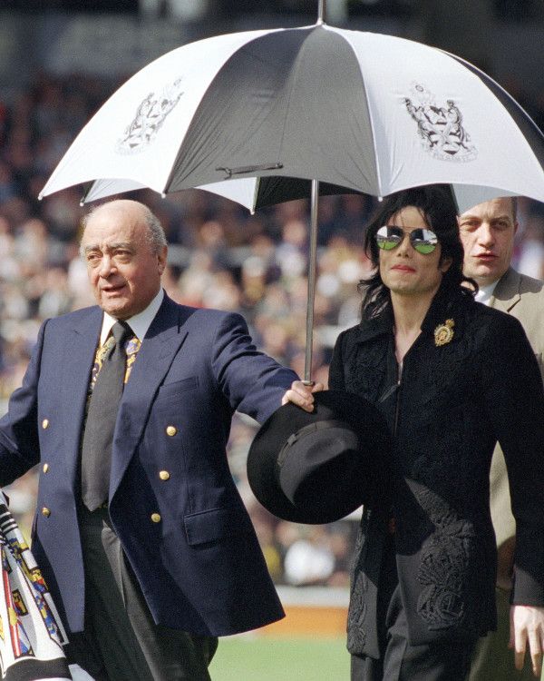 Mohamed Al-Fayed y Michael Jackson