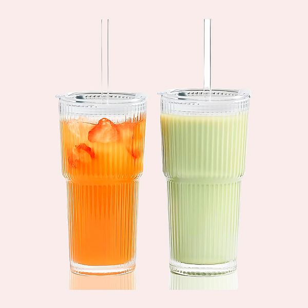 ZkateTrade Vasos de Cristal con Pajita Amazon