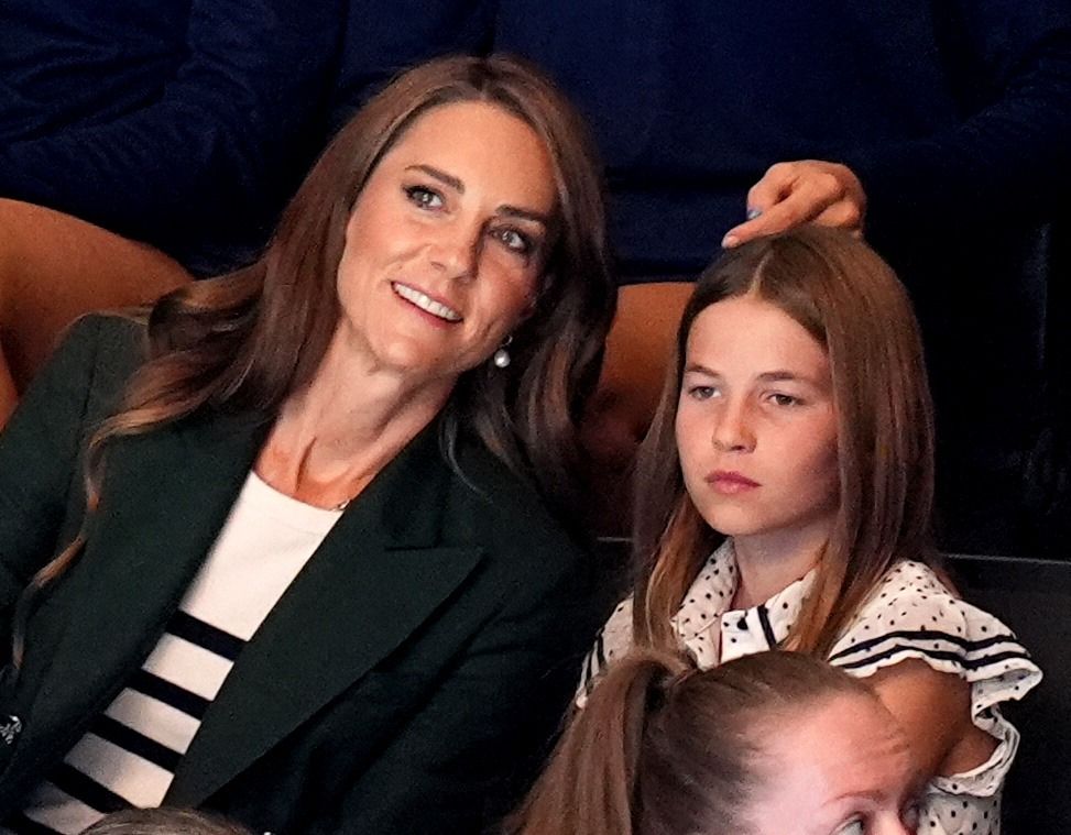 Kate Middleton y la princesa Charlotte en los Juegos de la Commonwealth