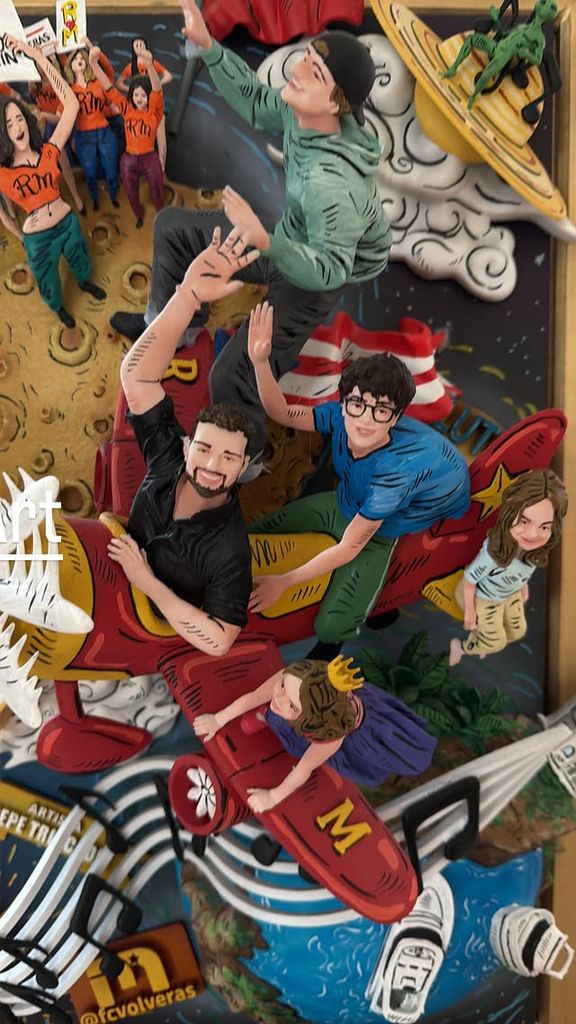 Ricky Martin mostró la especial obra de arte que le regalaron sus fans de Chile.