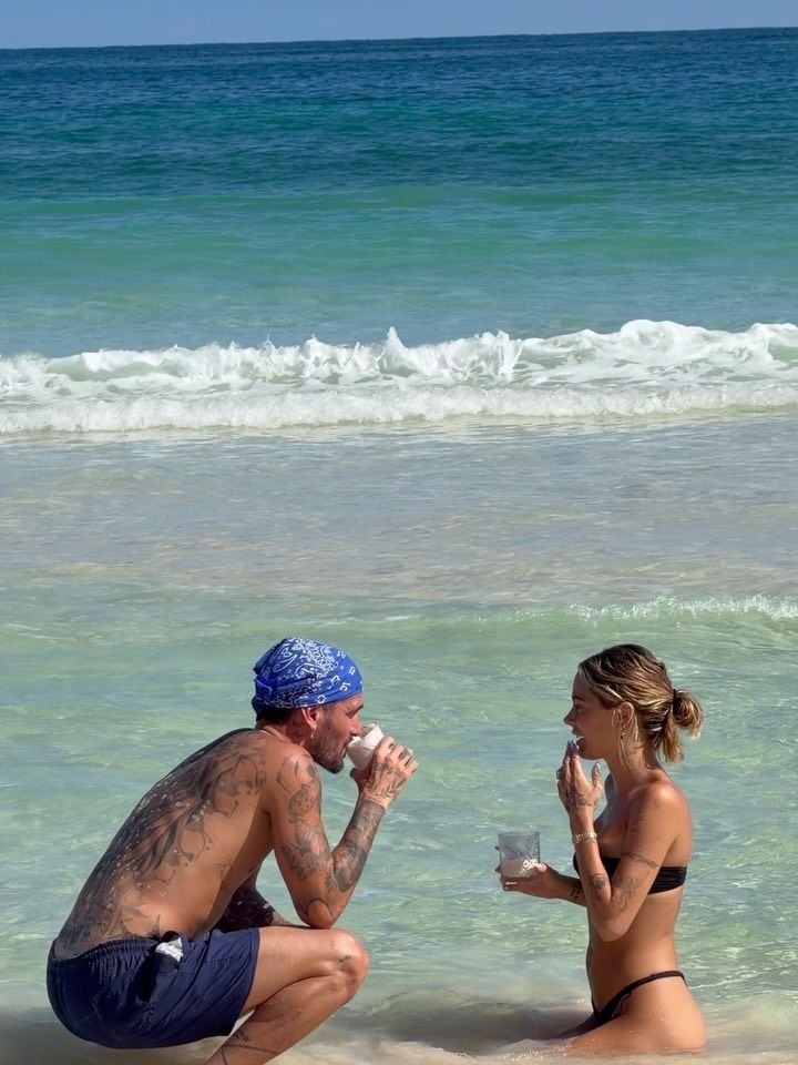Tini Stoessel y Rodrigo de Paul disfrutan del sol en el Caribe 