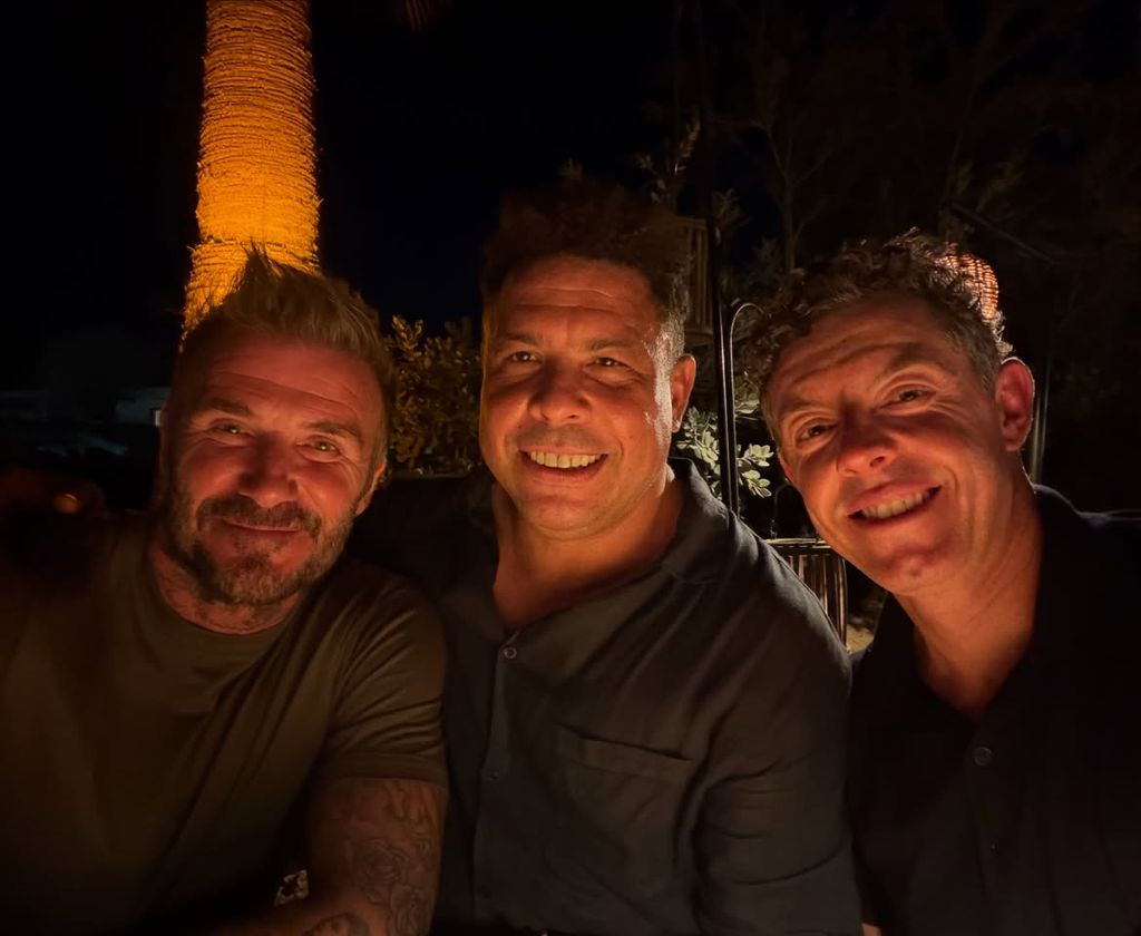 El reencuentro de David con Ronaldo y Rory en las Baleares.