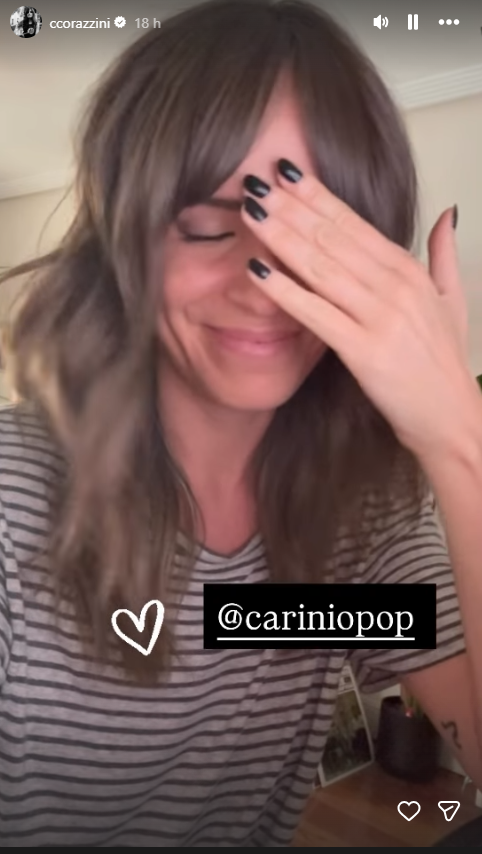 Carmen Corazzini no dudó en disculparse públicamente y, tapándose la cara de vergüenza, mandó un cariñoso mensaje al grupo