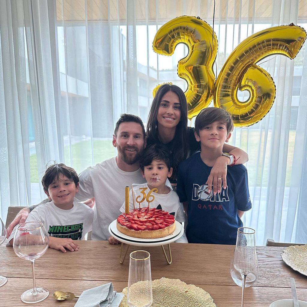 Leo Messi y su familia