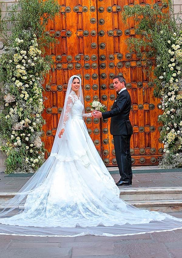 Josefina Vargas Llosa el día de su boda