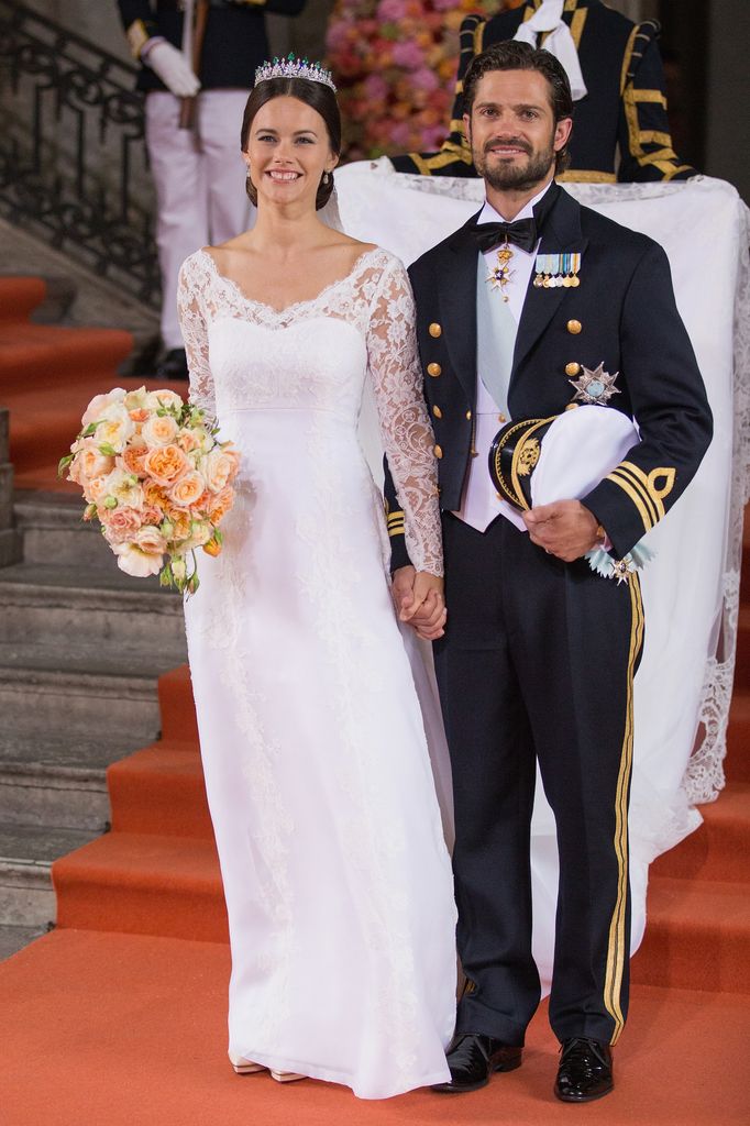 Sofía de Suecia y el príncipe Carlos Felipe el día de su boda