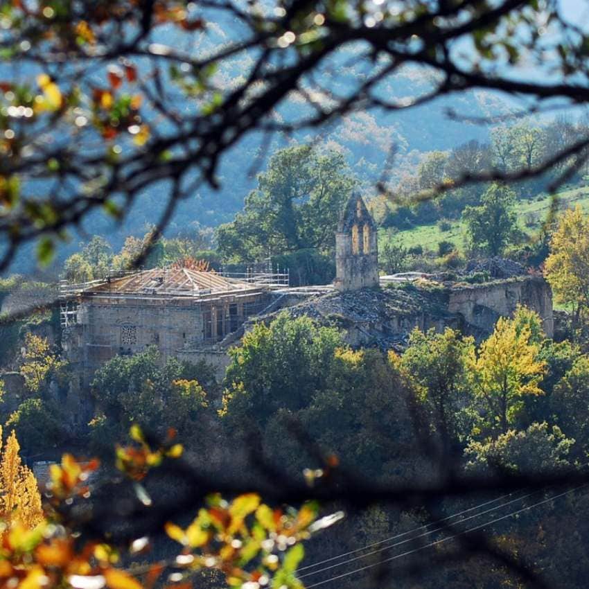 La rehabilitación ha permitido consolidar zonas en peligro de derrumbe del monasterio.