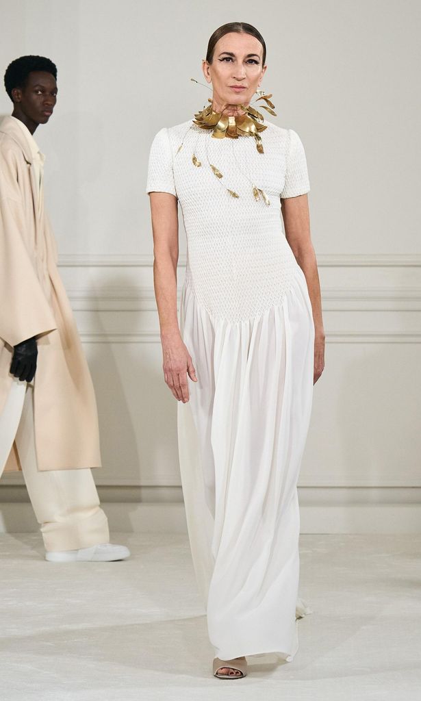 Violeta Sánchez, durante el desfile de Valentino