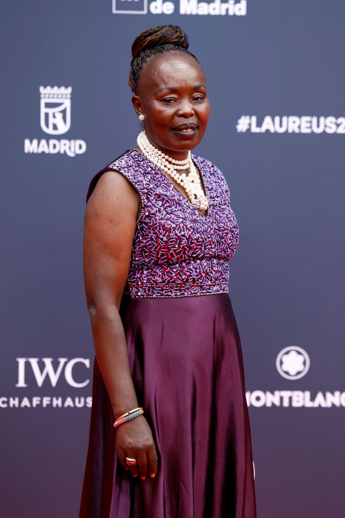 La atleta keniana Tegla Laroupe en los premios Laureus