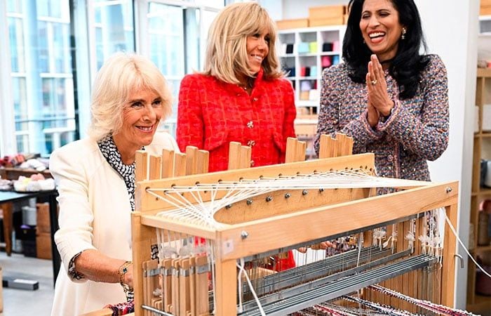 Reina Camilla y Brigitte Macron