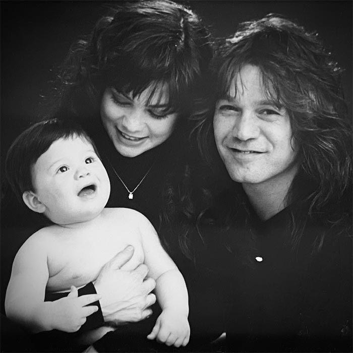 Eddie Van Halen con su exmujer Valerie Bertinelli y su hijo Wolfgang