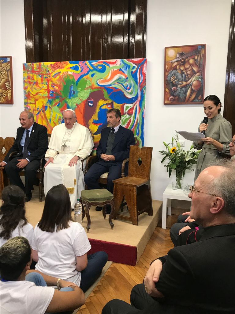 Tamara Falcó con el Papa Francisco