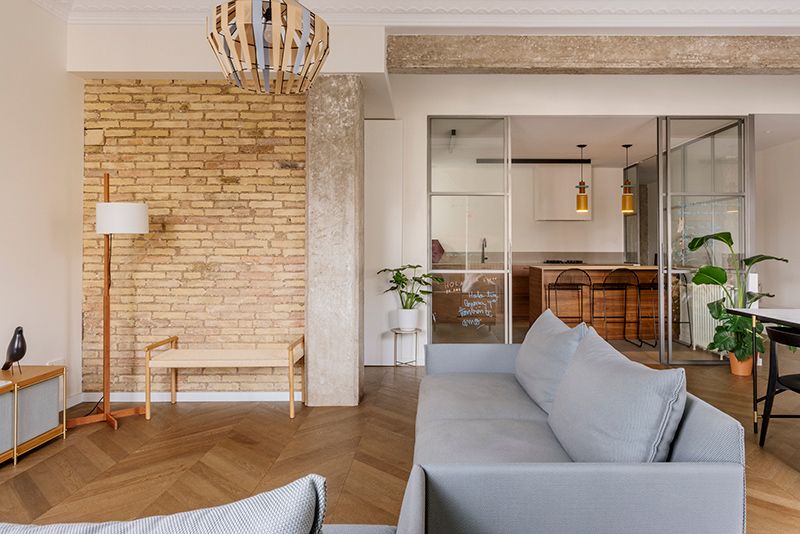 De aire 'retro' y muy moderno: así es este piso reformado en Valencia