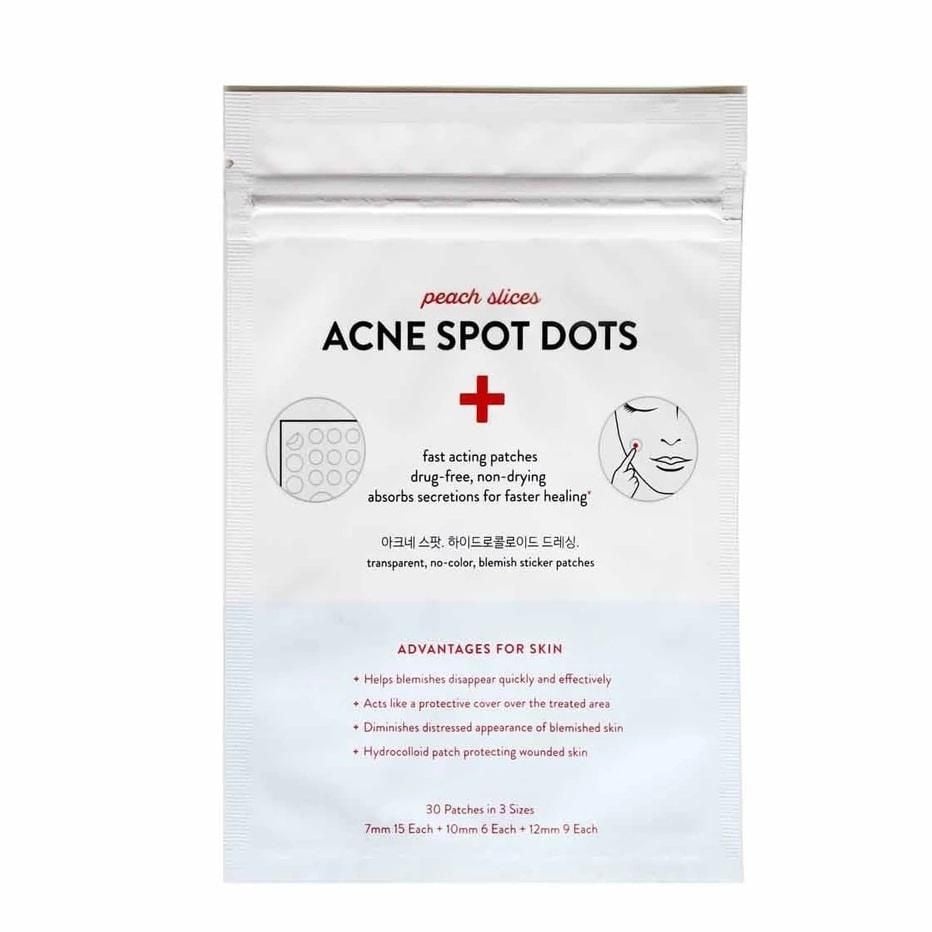 peach slices acne spot dots