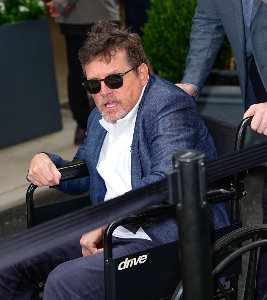 Michael J. Fox en silla de ruedas en la final del US Open 2025 en Nueva York