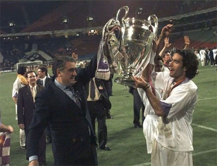 Fernando Sanz con su padre Lorenzo Sanz