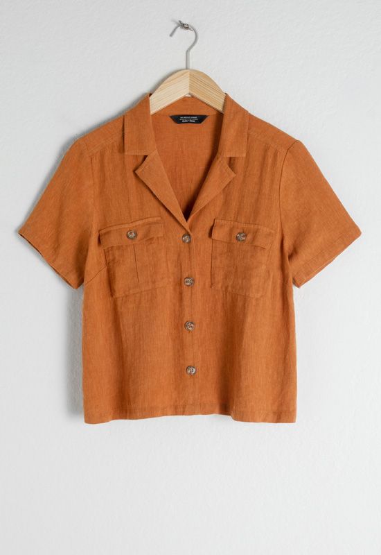 chaquetas camisa naranj