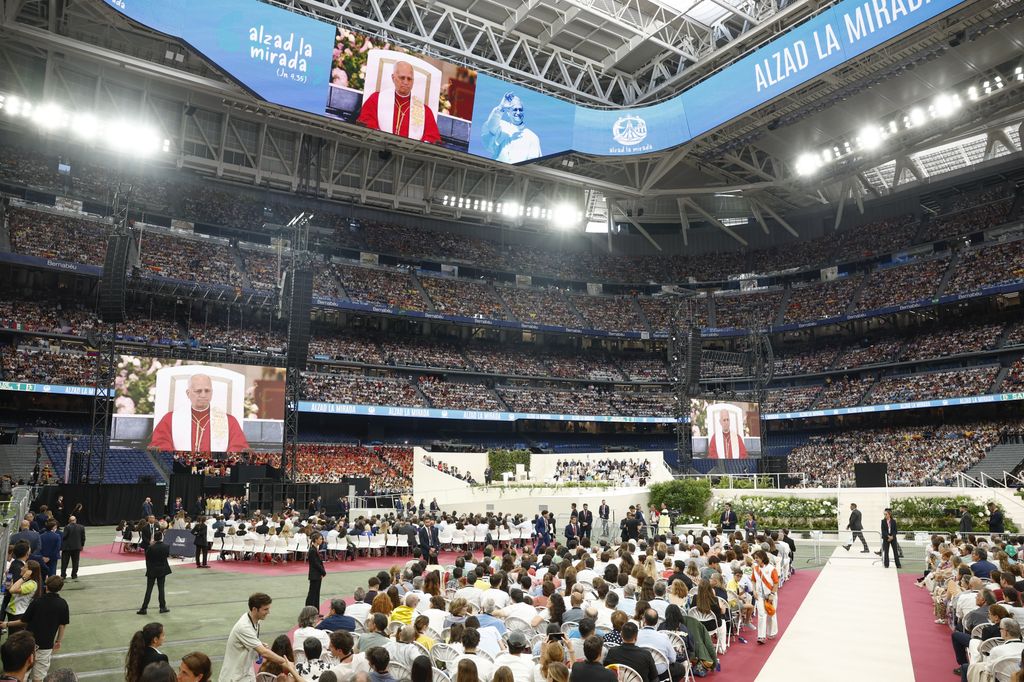 El Estadio Bernabéu, abarrotado en el encuentro diocesano