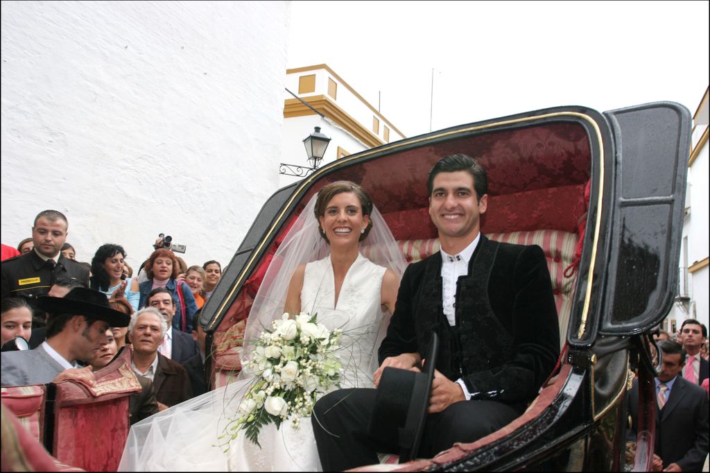 El torero y Cynthia Antunez el día de su boda, el 22 de octubre de 2005