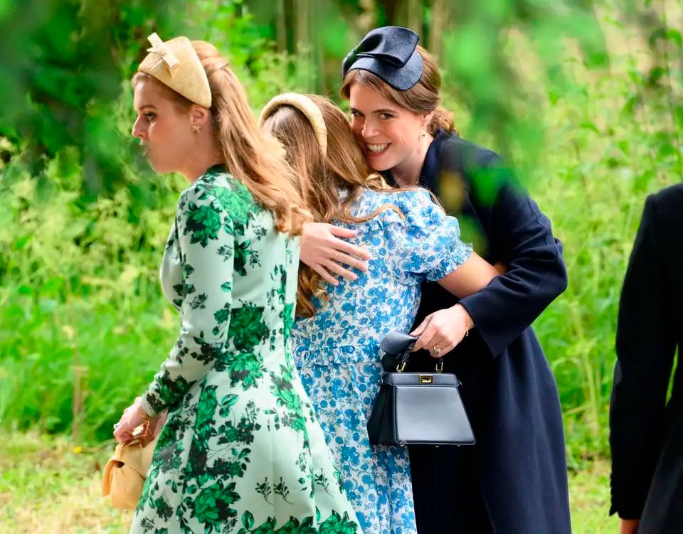 Eugenia reapareció en la boda de Peter Phillips.