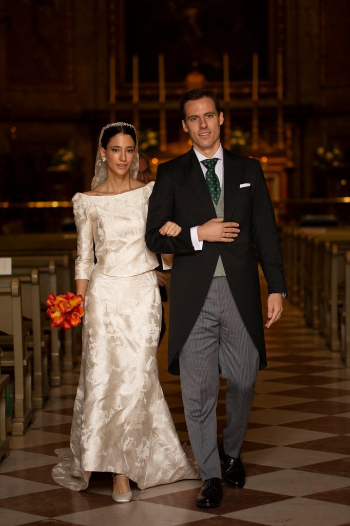 Vestido de novia de Fátima González para una boda en Madrid
