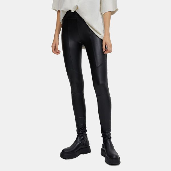 leggings cuero negros